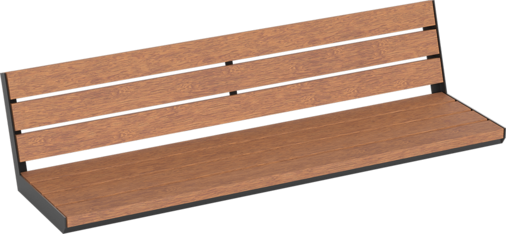 Wall top seating Aurich with backrest