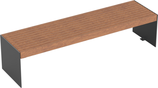 Hockerbank Kalmar mit Holzauflage
