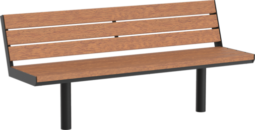 Sitzbank Aurich mit Holzauflage