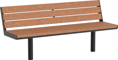 Sitzbank mit Holzauflage Seat Aurich with timber seat base