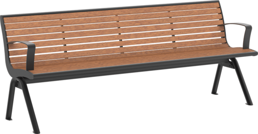 Sitzbank Fanö PAG mit Holzauflage