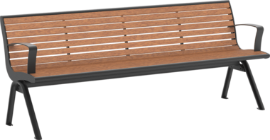 Sitzbank mit Holzauflage Seat Fanö PAG with timber seat base