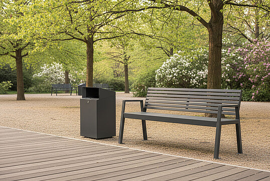 Sitzbank Offenburg ST mit Stahlauflage
