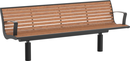 Sitzbank  Römö PAG mit Holzauflage
