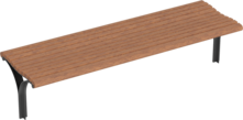  Bench Taragona with timber seat base
