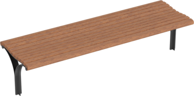 Hockerbank mit Holzauflage Bench Taragona with timber seat base