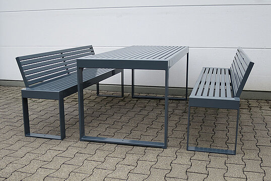 Sitzbank Scape III ST mit Stahlauflage