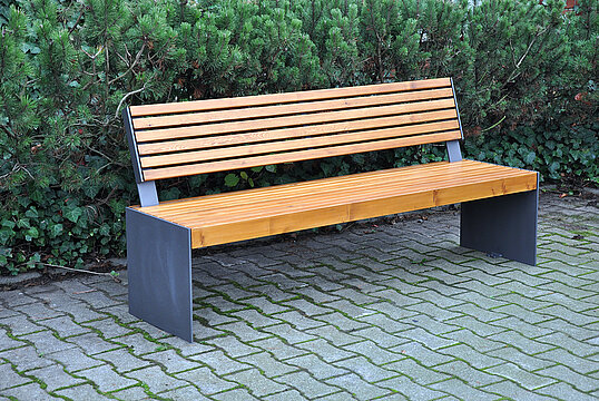 Sitzbank Kalmar mit Holzauflage