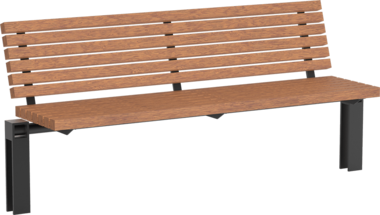 Sitzbank mit Holzauflage Seat Scape I with timber seat base