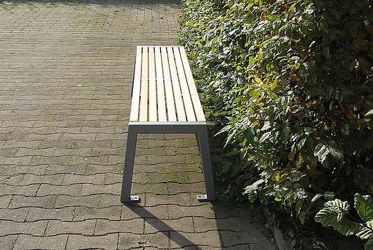Bench Riga with timber seat base