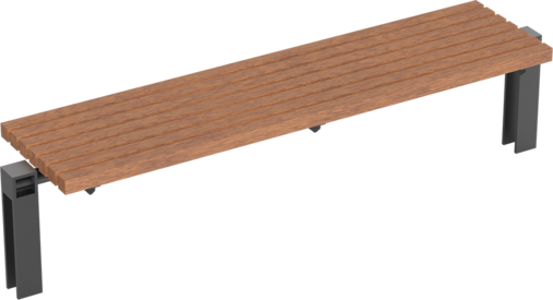 Hockerbank Scape I mit Holzauflage