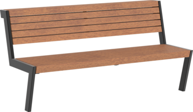 Sitzbank mit Holzauflage Seat Henne with timber seat base