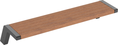 Hockerbank mit Holzauflage Bench Jump with timber seat base