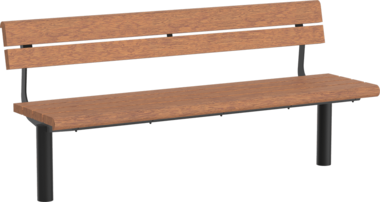 Sitzbank mit Holzauflage Seat Delmenhorst with timber seat base