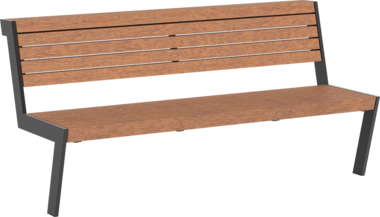 Sitzbank mit Holzauflage Seat Henne SL with timber seat base