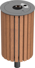  Abfallbehälter Serie 800 Holz