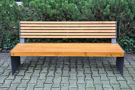 Sitzbank Kalmar mit Holzauflage