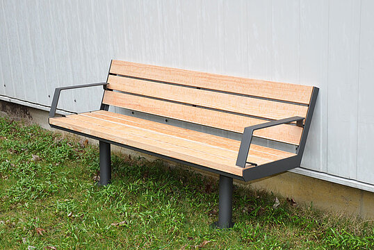Sitzbank Aurich mit Holzauflage