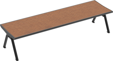 Hockerbank mit Holzauflage Bench Fanö PAG with timber seat base
