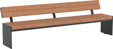Sitzbank mit Holzauflage Seat Riga with timber seat base