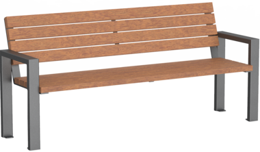 Sitzbank mit Holzauflage Seat Tulln with timber seat base