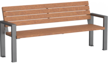  Seat Tulln with timber seat base