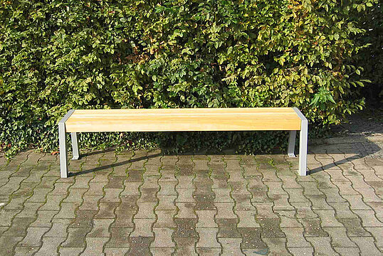 Bench Riga with timber seat base