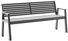 Sitzbank Offenburg ST mit Stahlauflage