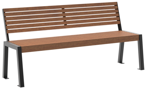 Sitzbank Offenburg mit Holzauflage