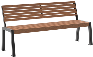 Sitzbank mit Holzauflage Sitzbank Offenburg mit Holzauflage