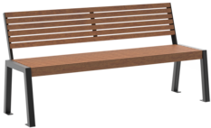 Sitzbank Offenburg mit Holzauflage