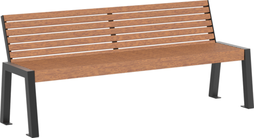 Banc Offenburg avec assise en bois