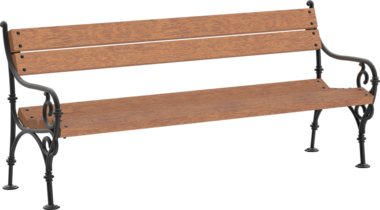 Sitzbank mit Holzauflage Seat Wien with timber seat base