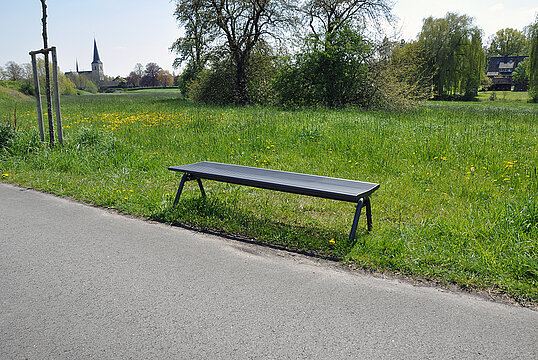 Hockerbank Fanö mit Stahlauflage