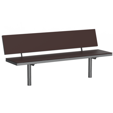 Sitzbank mit Holzauflage Seat Lübeck HPL with timber seat base