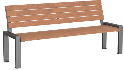 Sitzbank Tulln mit Holzauflage