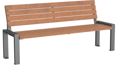 Sitzbank mit Holzauflage Sitzbank Tulln mit Holzauflage