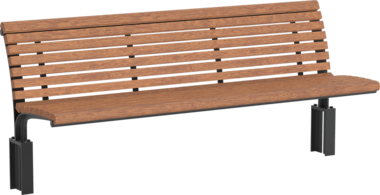 Sitzbank mit Holzauflage Seat Bremen with timber seat base