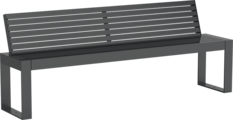 Sitzbank Scape III mit Stahlauflage
