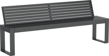 Sitzbank mit Stahlauflage Seat Scape III ST with steel seat base