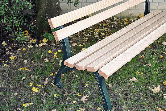 Sitzbank Leipzig mit Holzauflage
