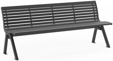 Sitzbank mit Stahlauflage Sitzbank Fanö RE mit Stahlauflage