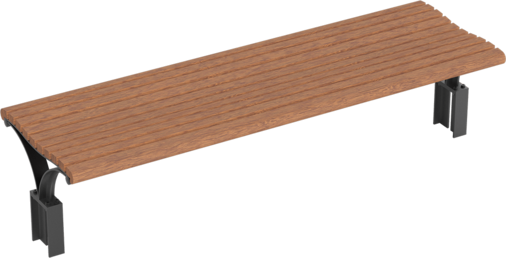 Hockerbank Bremen mit Holzauflage