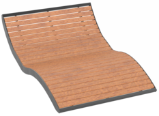 Liegen mit Holzauflage
