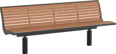 Sitzbank mit Holzauflage Seat Römö PAG with timber seat base