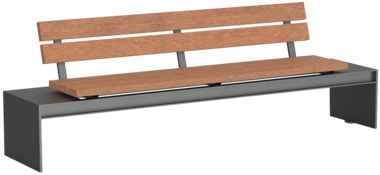 Sitzbank mit Holzauflage Seat Oxford with timber seat base