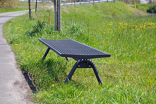 Hockerbank Fanö mit Stahlauflage