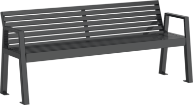Sitzbank mit Stahlauflage Seat Offenburg ST with steel seat base