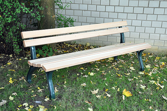 Sitzbank Leipzig mit Holzauflage