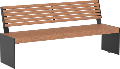 Sitzbank Kalmar mit Holzauflage